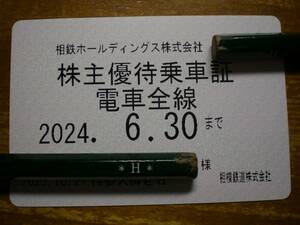 相鉄株主優待乗車証 相模鉄道 定期券タイプ 最新2024.6.30迄 電車全線 女性名義 送料無料