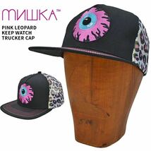 MISHKA ミシカ キャップ PINK LEOPARD KEEP WATCH TRUCKER CAP 帽子 メッシュキャップ スナップバックキャップ レオパード _画像8