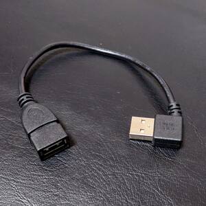 【20cm】USB 2.0 右向き L字 方向変換ケーブル 延長ケーブル USB3.0 タイプAオス- タイプAメス USB方向変換 USB延長 コード cable-074
