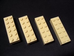 凸レゴ凸　%2456　2x6ブロック（タン）　4個