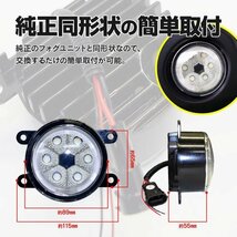 【送料無料】フォグランプ LEDユニット イカリング付き ホワイト パレットSW MK21S_画像5