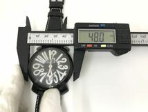 GaGa MILANO ガガミラノ マヌアーレ48 手巻き メンズ腕時計　黒文字盤 裏スケ_画像10