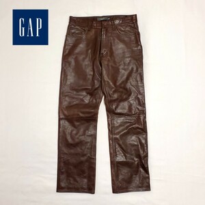 90～00s OLD GAP ギャップ ブーツフィット レザーパンツ