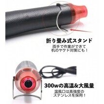 ヒートガン エンボスヒーター ホットガン 熱風機 ハンドメイド 小型 軽量 青白_画像5