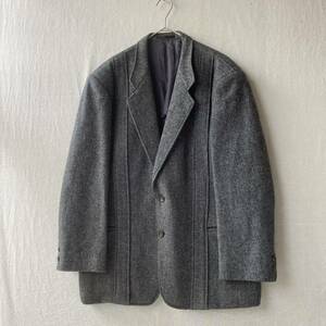 80s COMME des GARCONS HOMME ツイード ジャケット / M ウール グレー テーラード ビンテージ 90s O3-12027-71078