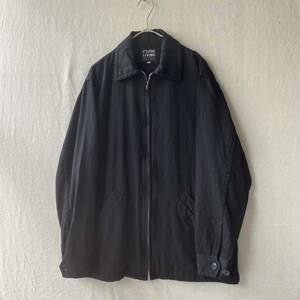 【ウールギャバジン】90s Y's for living ジャケット / M ブラック ジップアップ ビンテージ Yohji Yamamoto 80s O3-12018-1759