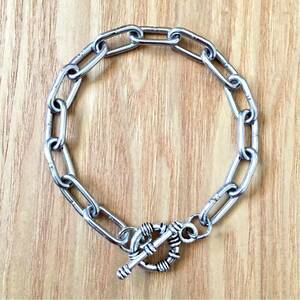 美品 BEAMS Silver Chain Bracelet ビームス シルバーチェーンブレスレット オーバルチェーン アクセサリー 腕輪 インディアンジュエリー