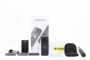 insta360 X2（公式自撮り棒・バッテリー3個・充電器付き）インスタ360　360度カメラ　520