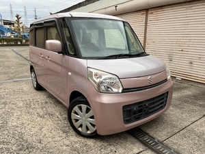 走行距離浅い☆H26年式　スペーシア　X　車検２年満タン　修復歴なく綺麗でおススメです！　スマートキー×２　Kenwoodナビ　TV,DVD　