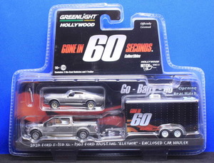 1/64 グリーンライト 2020 Ford F-150 XL with STX Package with 1967 Ford Mustang in Enclosed Car Hauler（Gone in 60 Seconds）●