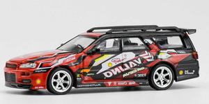 1/64 POPレース ステージア R34顔 Shell Valino Stagea R34 Pluto Mok DRIFTAGEA 34