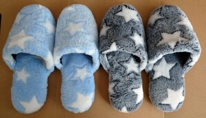 4 pairs set M size .... slippers star pattern design room shoes soft Star interior put on footwear coupon ..