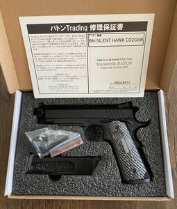 ☆新品 BATON バトン BN-SILENT HAWK CO2GBB サイレントホーク CO2ガスブローバック ガスガン BN-SH JASG認定