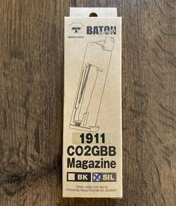 ☆新品 BATON バトン 1911 CO2 マガジン SILVER シルバー JASG認定 BM45A1-COMS タニオコバ ガスガン BM-45 M1911A1