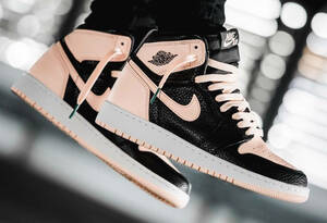 ◇美品 NIKE ナイキ AIR JORDAN 1 HIGH エアジョーダン1 BLACK CRIMSON TINT ブラック×クリムゾンティント28.0cm 555088-081