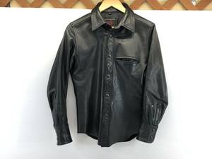 0 REDMOON Red Moon leather shirt 10th anniversary model ANNIVERSARY 34 black black men's lady's Biker 0