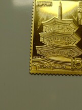 純金 3.5g 日本郵趣 純金張 純銀 貴金属 金属工芸品 貴重 切手型延板_画像2