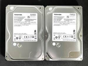 【送料無料】 2個セット ★ 2TB ★　DT02ABA200V　/　TOSHIBA【使用時間：169ｈ＆115ｈ】2023年製 稼働極少 3.5インチ内蔵 AVコマンド対応