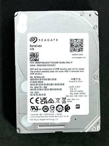 【送料無料】　★ 4TB ★　Seagate / ST4000LM024　【使用時間：47ｈ】　2023年製　新品同様　 2.5インチ内蔵HDD/15mm厚/SATA