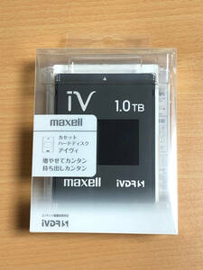 ★送料無料★【新品・未使用・保管用ケース付】マクセル iVDR-S カセットハードディスク 1TB　M-VDRS1T.E　ブラック maxell アイヴィ 1.0TB