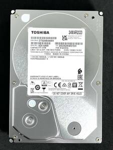 【送料無料】　★ 4TB ★　TOSHIBA / DT02ABA400V　【使用時間： 173 ｈ】　2023年製　稼働少　3.5インチ内蔵HDD　SATA　AVコマンド対応