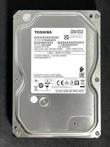 【送料無料】　★ 2TB ★　TOSHIBA / DT02ABA200V　【使用時間： 4 ｈ】 2023年製　新品同様　3.5インチ内蔵HDD AVコマンド対応 ほぼ未使用