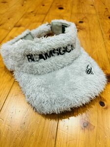 【美品！】BEAMS GOLF ビームスゴルフ ボア サンバイザー グレー