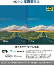 室内アンテナ 4K HD アンテナ 地デジ デジタル テレビ ブースター 地上波 信号 受信 部屋 車載 ケーブル 薄型 車中泊 アウトドア キャンプ_画像4