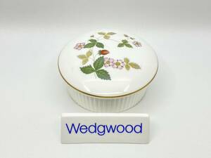 WEDGWOOD ウェッジウッド WILD STRAWBERRY Large Fluted Round Box ワイルドストロベリー 大フルーティッド丸ボックス *A242