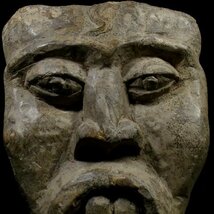 【 恵 #0904 】 古代の石仮面 マスク 南米 インカの発掘品 検：歴史資料/デスマスク_画像5