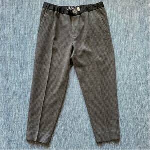 [kolor]20aw check tapered pants slacks gray [kolor beacon]