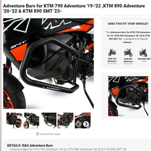 40%OFF★R&G アドベンチャーバー エンジンガード クラッシュプロテクター KTM 790 890 ADVENTURE 890SMT SMT 2019 2022 2023 AB0050OR