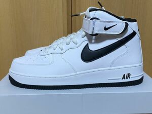 ◇新品 国内正規品 NIKE AIR FORCE 1 MID '07 DV0806-101 US9.5 27.5cm WHITE/BLACKナイキ エアフォース1 ミッド ホワイト ブラック