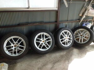 ポルシェ　ボクスター　純正ホイール＋スタッドレス　ブリザック　ゴールドクレスト付き　２０５／５５Ｒ１７　２３５／５０Ｒ１７