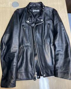 Schott nyc XL ライダースジャケット レザー 革ジャン ジャケット リアルレザー 