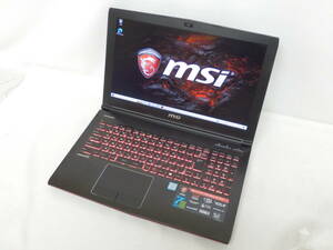 099C422L★MSI ゲーミングノートPC GE62MVR 7RG Apache Pro 難あり 【i7-7700HQ/8GB/SSD256GB+HDD1TB/GTX1070 8GB】