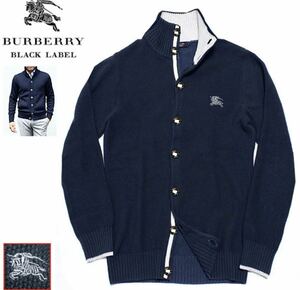 1円スタート！極美品◎秋冬モデル◎バーバリーブラックレーベル　ハイネックニット　ニットカーディガン BURBERRY BLACK LABEL