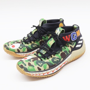  アディダス デイム4 アベイシングエイプ ベイプカモ スニーカー 26.5㎝ AP9974 中古 adidas DAME 4 BAPE Damian Lillard