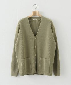 【4】【新品未使用・タグ付き】AURALEE SUPER FINE WOOL RIB KNIT BIG CARDIGAN オーラリー コモリ COMOLI カーディガン A.PRESSE ニット