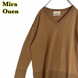 Mira Ouen ミラオーウェン　長袖ニット　キャメル　ウール　レディース　0サイズ　【AY1518】