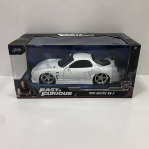 【1円～】JADA TOYS 1/24 ミニカー 1993 MAZDA RX-7(ホワイト) 「ワイルド・スピード」 [32607]【中古品】