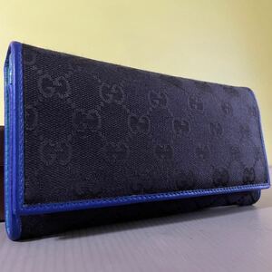 １円〜美品 グッチ GUCCI ソーホー SOHO 長財布 ラウンドファスナー インターロッキング ダブルG タッセル シマ キャンパス GG ボタン良好