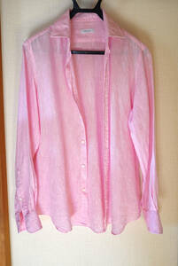 美品★アルコディオ フレンチリネンシャツ（ピンク）★サイズ40　/送料無料です♪