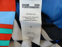 0367【本州のみ送料無料】DIANE VON FURSTENBERG ダイアンフォンファスティンバーグ　レディースカットソー　100％silk　半袖_画像4