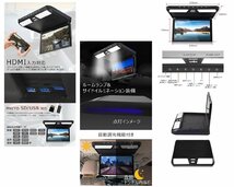 フリップダウンモニター ハイエース 標準 ワイド S-GL DX 11.6 インチ 専用取り付けキット付属 モニター画面SON-1 DS-HA116_画像3