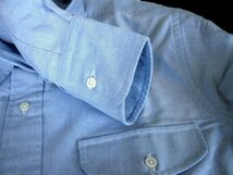 未使用 S 米国製 BEAMS PLUS 青 オックスフォード ボタンダウン 長袖シャツ ビームス プラス Oxford Button-Down Shirt Made in USA_画像5