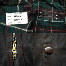 Mint 80s BARBOUR northumbria c36 ラスティックブラウン　2ワラント YKK棒ジップ ビンテージ　バブアー　ノーザンブリア　 2クラウン_画像10