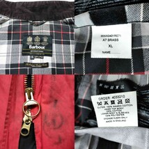 Barbour International　A7 Brass XL　レッド　英国製 バブアー インターナショナル 　オイルドジャケット_画像4