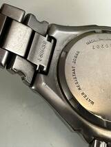 ◆【稼働品】SEIKO セイコー 腕時計 キネテック オートリレー デイト 黒文字盤 チタニウム TITANIUM チタン 5J22-OB80_画像9
