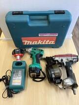 ◆【ケース付き5点セット】 makita マキタ 充電式インパクトドライバ 12V 高圧電動ドリル 動作未確認_画像1